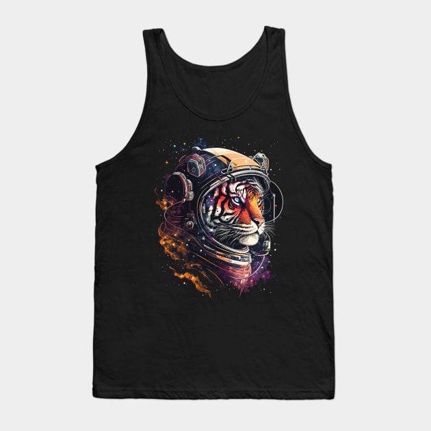 space tiger Tank Top by a cat cooking